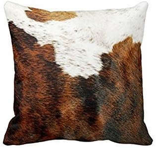 Splendid Decor Genuine Cowhide Pillowcase Covers Brown And White Cow Hide Pillow Cushion