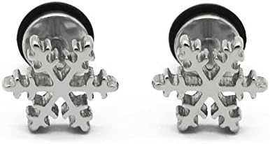 Chelsea Jewelry Basic Collections Snow Flower Shaped Stud Screw-back Earrings