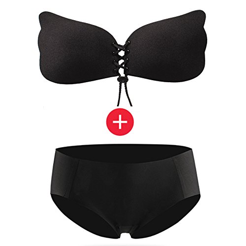 Invisible strapless silicone bra reusable breathable pu…
