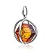 Ian and Valeri Co. Amber Sterling Silver Millennium Collection Spherical Contemporary Pendant Cube