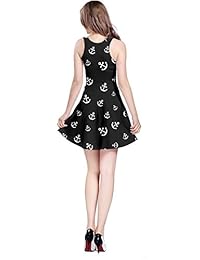 CowCow vestido sin mangas con rayas estilo Chevron, estilo marinero con anclas, tallas XS-5X, para mujer