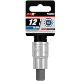 Performance Tool W32982 1/2 in. Drive 12 mm Hex Bit Socket | Automotive chrome vanadium steel. Corrosion resistant polished nickel chrome finish. Recessed bit end