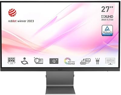 MSI Modern MD271UL 27 inch 4K IPS USB-C HDMI DisplayPort Monitor