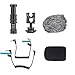 EACHSHOT Video Microphone Mic for Camera Canon, Nikon, Sony A7III A6500 A6400 A6300, Panasonic GH5 GH4, GoPro Mic Adapter, iPhone Vlog Vlogger w/ 3.5mm TRRS TRS Cable [NOT for Rebel T6]