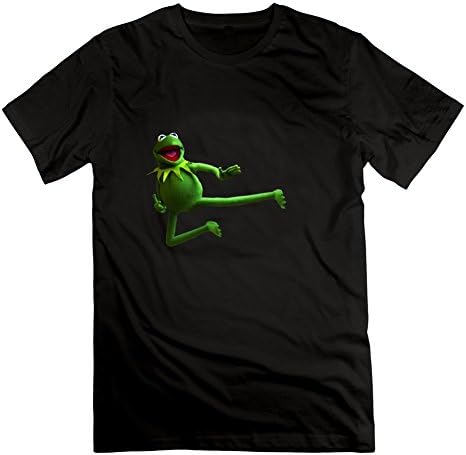 Kermit The Frog Printed Regular : Small Ment-shirt Black- Made In Good Quality.