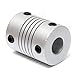 Doradus 8mm x 8mm Aluminum Flexible Shaft Coupling OD19mm x L25mm CNC Stepper Motor Coupler Connector