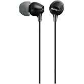 Sony MDREX15LP in-Ear Earbud Headphones, Black, Model Number: MDREX15LP/B | Model Number: MDREX15LP/B, 9mm dome type driver units