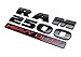 (2) Glossy Black Finish Side Door 3D Letters/Emblem For Dodge RAM 2500 Heavy Duty