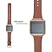 bayite Leather Bands with Frame for Fitbit Blaze Genuine Leather Straps Replacement for Fitbit Blaze Smart Fitness Watch Women Men Brown