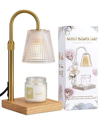 Hong-in Candle Warmer Lamp with Timer Dimmer,Christmas Birthday Gifts for Women Mom,House Warming Gifts New Home Room Decor,Vintage Wax Warmer for Scented Wax Jar Candles
