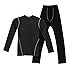 Minghe Boy's Long Underwear Set Skin Base Layer Tops Bottom Moisture Wicking