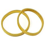 Topro Pair of Shirt Sleeve Holders Metal Arm Bands Garter Elasticated Clolor Gold