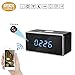 PANNOVO WIFI Camera Alarm Clock HD 720P 140 Degree Angle Wireless Security Camera with Night Vision