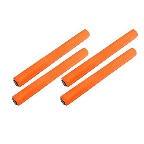GOGO 4Pcs Kids Foam Relay Batons Safety With Steel Inner Core-Orange
