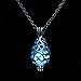 KeyZone Girls Steampunk Fairy Teardrop Glow in The Dark Necklace Jewelry Blue