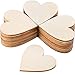 Wood Heart Cutouts Wood Heart Slices Embellishments Ornaments for Wedding, Valentine, DIY Supplies (2 Inch, 120 Pieces)