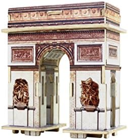3D Wooden Puzzle Model Triumphal Arch DIY Toys 25-Piece Wood Craft Kit Best Educational Gift For Kids