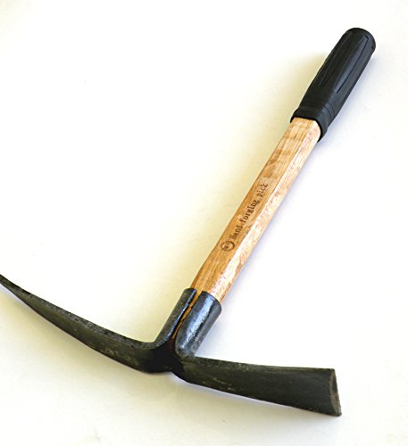 All Forged Extra Thickness Steel Construction Weeding Hoe-Pick; Prospector's Adze Pick ,Professional Hand Held Pick Mattock Classic Digging Tool,Great for Cultivating and Weeding!