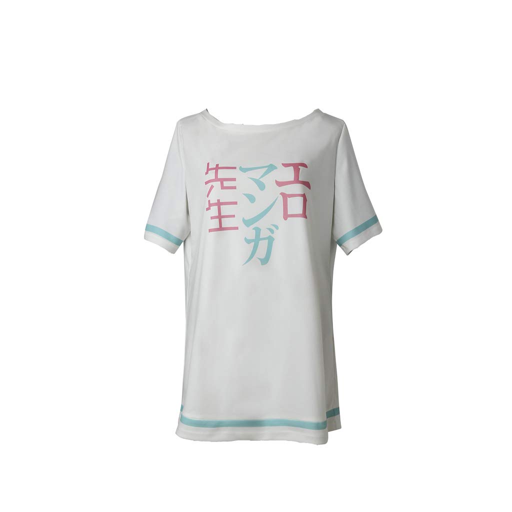 DUNHAO COS Anime Women's Eromanga Sensei Izumi Sagiri T-Shirt Short Sleeve Pajamas Cosplay Costume