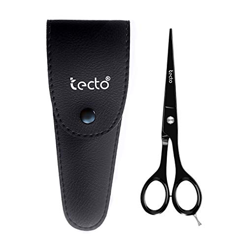 tijeras de peluquero tecto, tijeras profesionales de corte de pelo de acero inoxidable de 6,6 pulgadas, tijeras de corte de pelo extra afiladas para hombres / mujeres con estuche de cuero gratis.