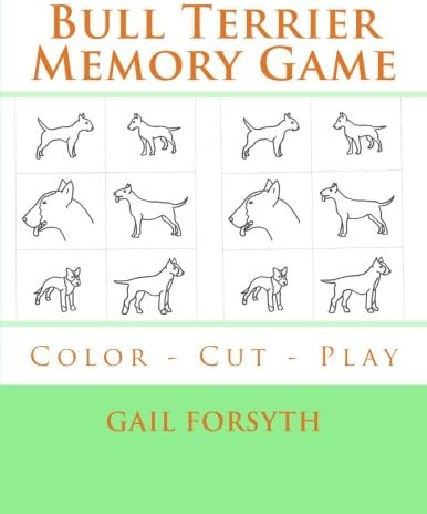 Bull Terrier Memory Game: Color - Cut - Play