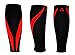 Attain Fitness Calf Compression Sleeves | One Pair Graduated Compression Sleeves for Shin Splints & Performance. Spiral Compression for Improved Recovery and Blood Flow (Large, Red)