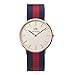 Daniel Wellington Men's 0101DW Classic Rose Gold-Tone Watch with Striped Band
