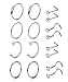 FIBO STEEL 9-84 Pcs 20G Nose Rings Hoops Stainless Steel Screw Stud Rings Piercing Jewelry CZ Inlaid
