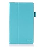 [Corner Protection] Lenovo TAB S8-50 Tablet Case Cover, FYY® Premium Soft Folio Leather Case for Lenovo TAB S8-50 Tablet Cyan (With Auto Wake/Sleep Feature)