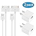 ESK (TM) Certified 6 Feet 30 Pin USB Charging Cable with 5W USB Power Adapter for for iPhone 4/4s, iPhone 3G/3GS, iPad 1/2/3, iPod touch 1/2/3/4 (2 Pack) primary