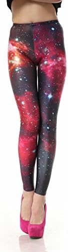 Nbao Women's Legging 3d Digital Galaxy Print Slim Sexy Leggings (XL, Multicolor(1037))