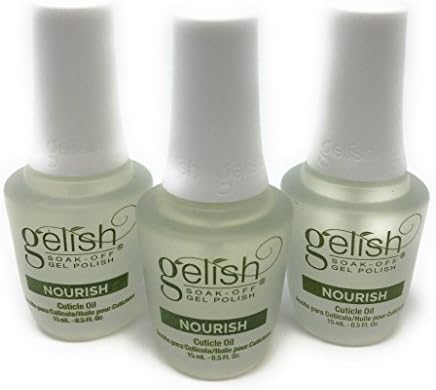 New Gelish Nourish Cuticle Oil Soak off Polish (15ml) - Pack of 3 bottles