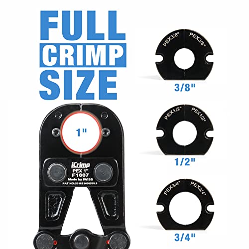 iCrimp PEX Crimping Tool Kit for 3/8 inch, 1/2 inch, 3/4 inch, 1 inch