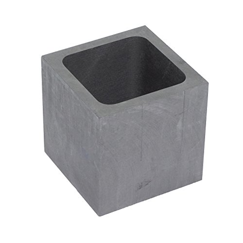 Pure Graphite Crucible Refining Casting Ingot Mold for Gold Silver Aluminum Copper Metals (2 fl oz)