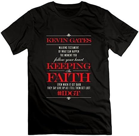 LianJian Kevin Gates I Don't Get Tired Men's T-Shirt Black Mens