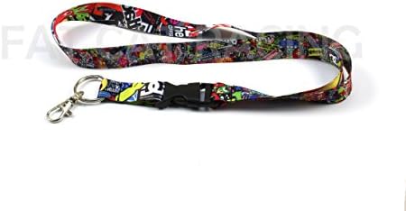 JDM Graffiti Style Sorted Graphics Lanyard Quick Release for Racing Enthusiasts