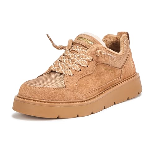 Skechers Women's Keepsakes Cozy - Street Hiker, Classic lace up, Chestnut, 10M
