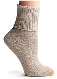 Gold Toe Women's Bermuda Turn Cuff Sock, Oatmeal size 9-11