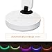 HPcom Desk Table Lamp LED, Cordless, Rechargeable, Portable, Foldable, Dimmable White 3 Brightness Levels, Touch Controls, Color Changing Base Light Great Gift for Kids (White)