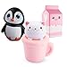 BeYumi 3 PCS Jumbo Squishy Toy, Kawaii Penguin + Cat Toy + Milk Cup Decompression Squeeze Toys for Collection Gift, Decorative Props Large or Stress Relief, 3 Pack