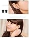 12PCS 16Gauge Cool Barbell Illusion Tunnel Fake Ear Plug Screw Back Stud Earring Set Black