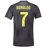 SALLARM Juventus (Juve) Away #7 C Ronaldo 2018-2019 Soccer Jersey Mens Black