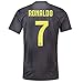 SALLARM Juventus (Juve) Away #7 C Ronaldo 2018-2019 Soccer Jersey Mens Black