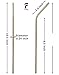FRIFA 10.5 Inch Extra Long Reusable Stainless Steel Drinking Straws, Set of 8 with 2 cleaning brushes- FDA Approved, Environmentally Friendly