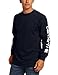 Carhartt mens K231 fashion t shirts, Navy, X-Large Big Tall US