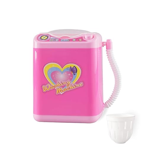 Mini Washing Machine Toy for Kids, Pretend Play Toys with Spin