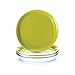 Rachael Ray Round and Square 4-Piece Dinner Plate Set, Green