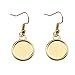 Earring Wire Hooks by JGFinds for 12mm Cabochon Settings, 20 Pack for DIY Jewelry Making