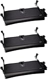 Fellowes Office Suites Underdesk Keyboard Drawer, Black/Silver (9140303) (Pack of 3)
