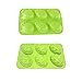 IHOMECOOKER 6 Even Easter Egg Bunny Chicks Silicone Cake Baking Mold Cake Pan Muffin Cups Handmade Soap Moulds 2pc Set